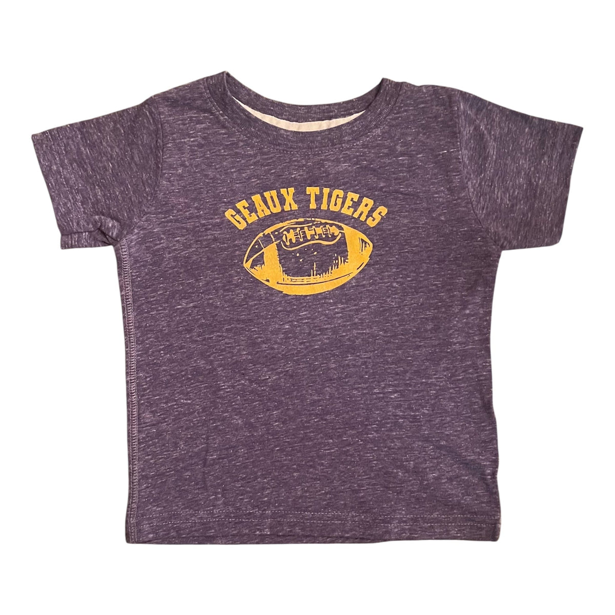 Whereable Art Geaux Tigers Toddler Heather Tee in Purple - Little Miss Muffin Children & Home
