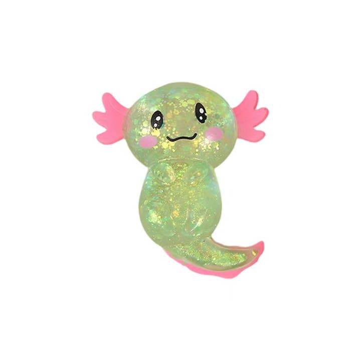 Salamander with Gold Glitter Squishy Stress Relief Squeeze Toy, 3 Colors Available
