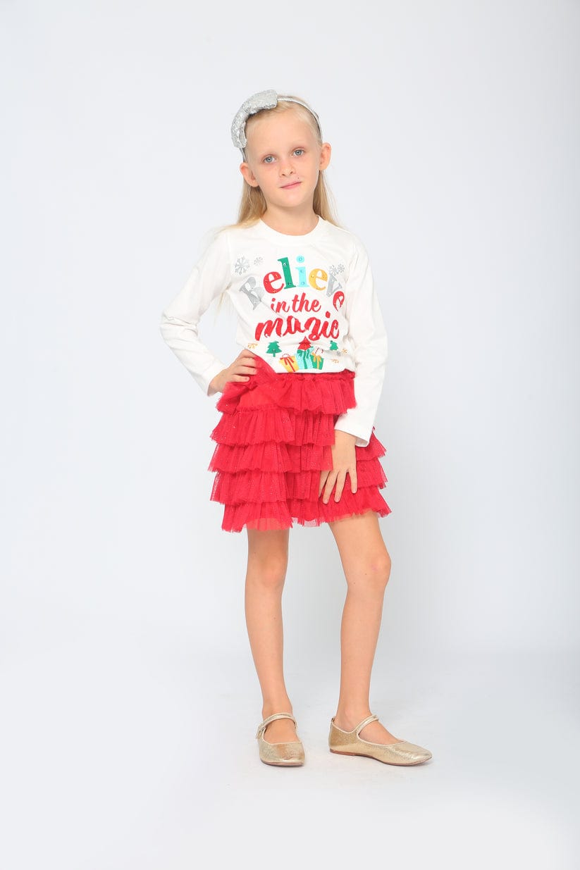 Joyous and Free Joyous and Free Girl's  Long Sleeve Believe Tee - Little Miss Muffin Children & Home