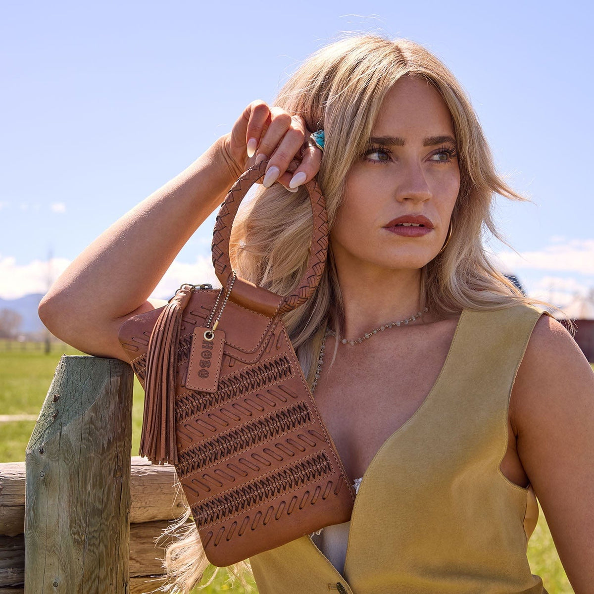 Hobo Sable Wristlet Washed Leather - Harvest Wheat - Little Miss Muffin Children & Home