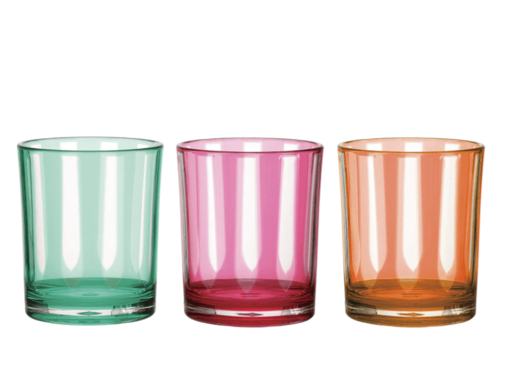 Acrylic Drinking Glass 14oz with Stripes, 3 Colors Available