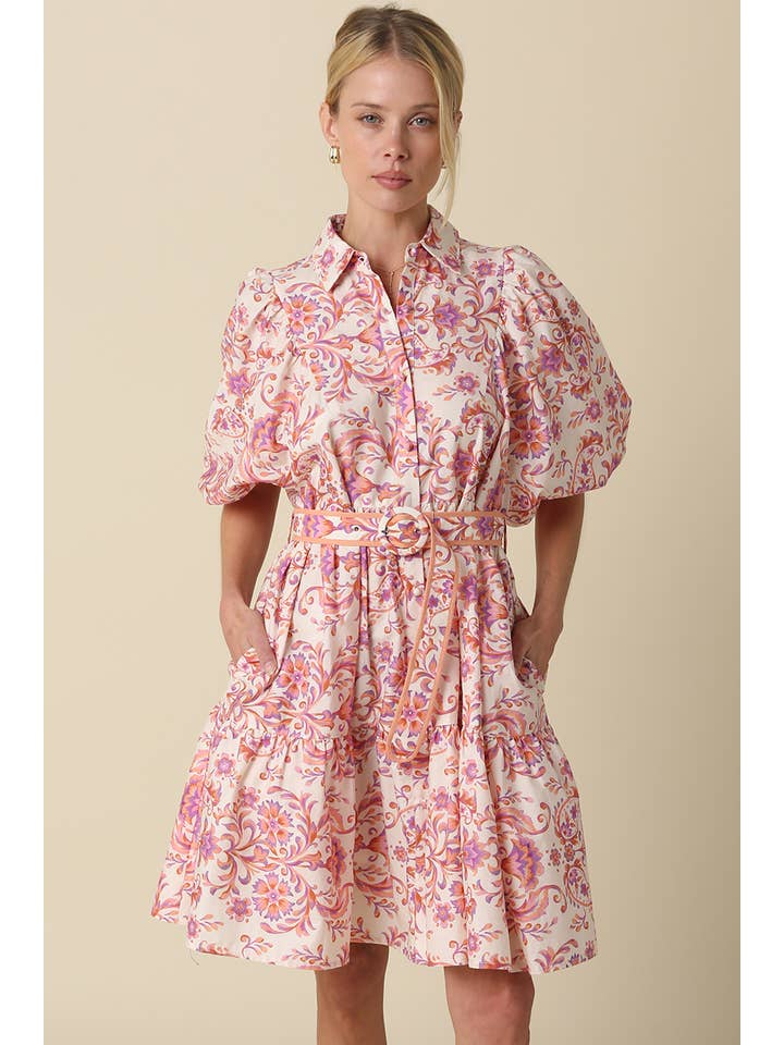 Amelia Floral Belted Dress