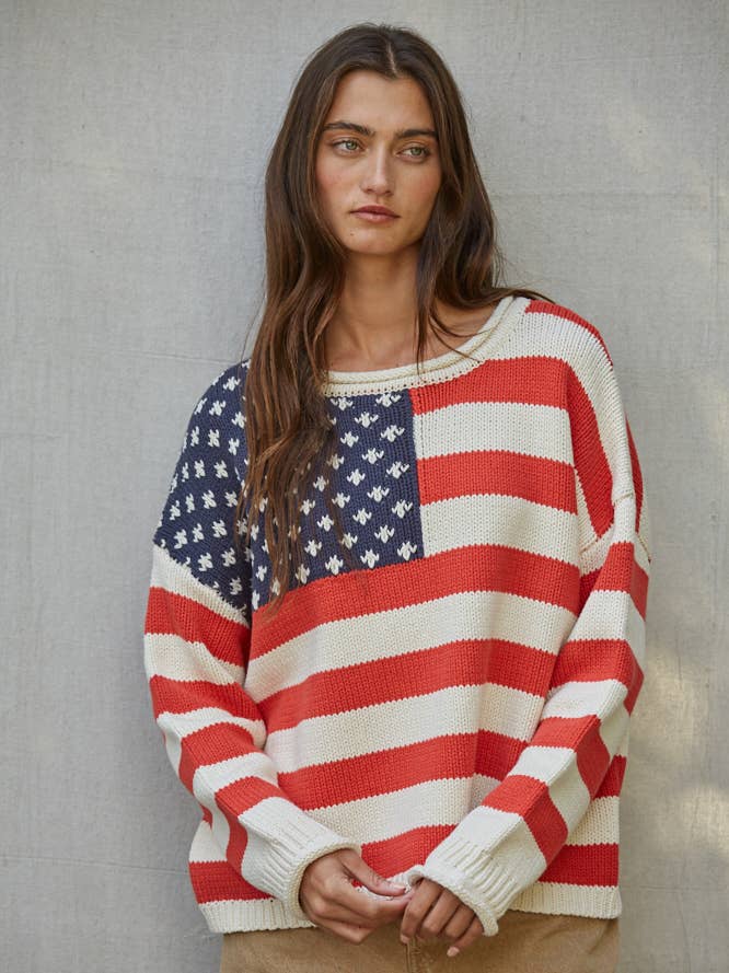 American Flag Knit Sweater