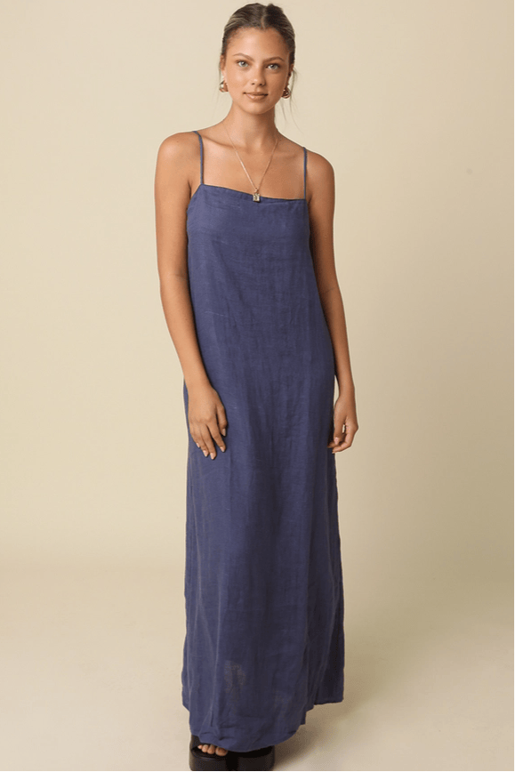 Anna Cami Maxi Linen Dress, 2 Colors Available