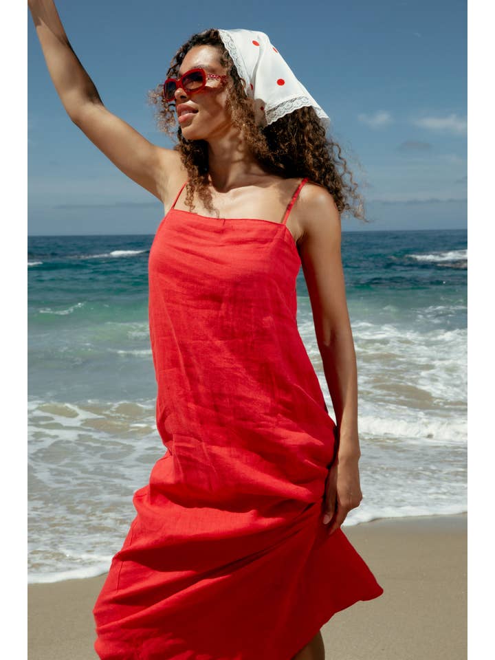 Anna Cami Maxi Linen Dress