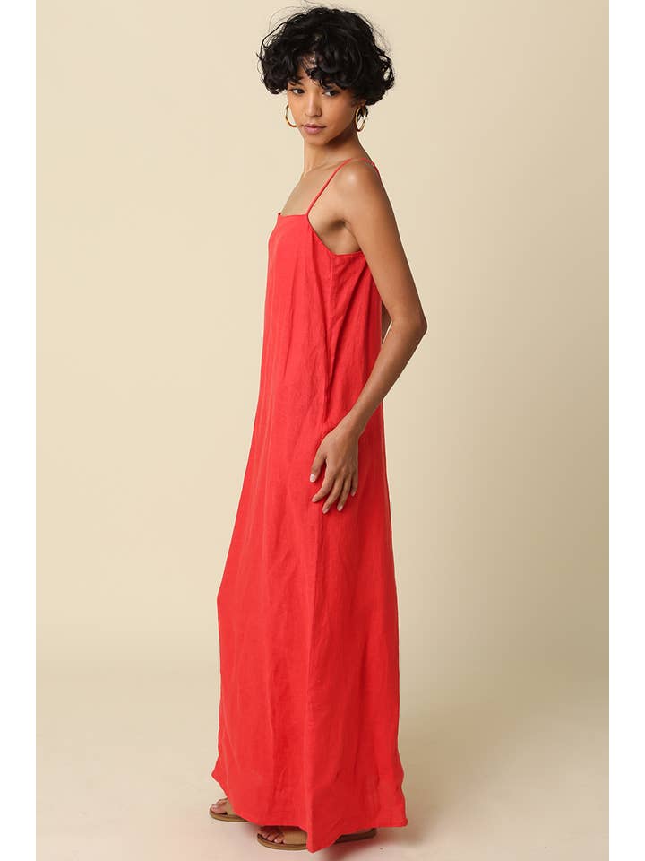 Anna Cami Maxi Linen Dress, 2 Colors Available