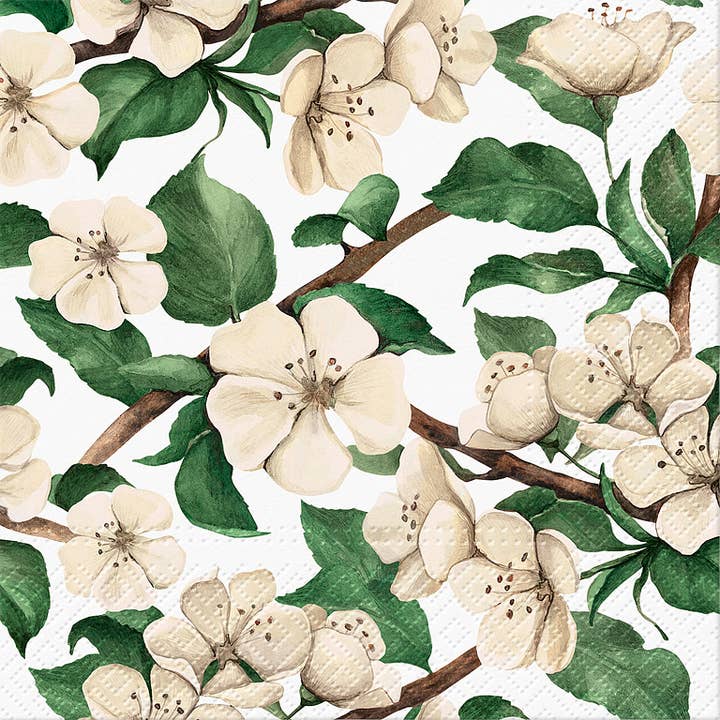 Apple Blossoms Large Napkins, 20 Pack