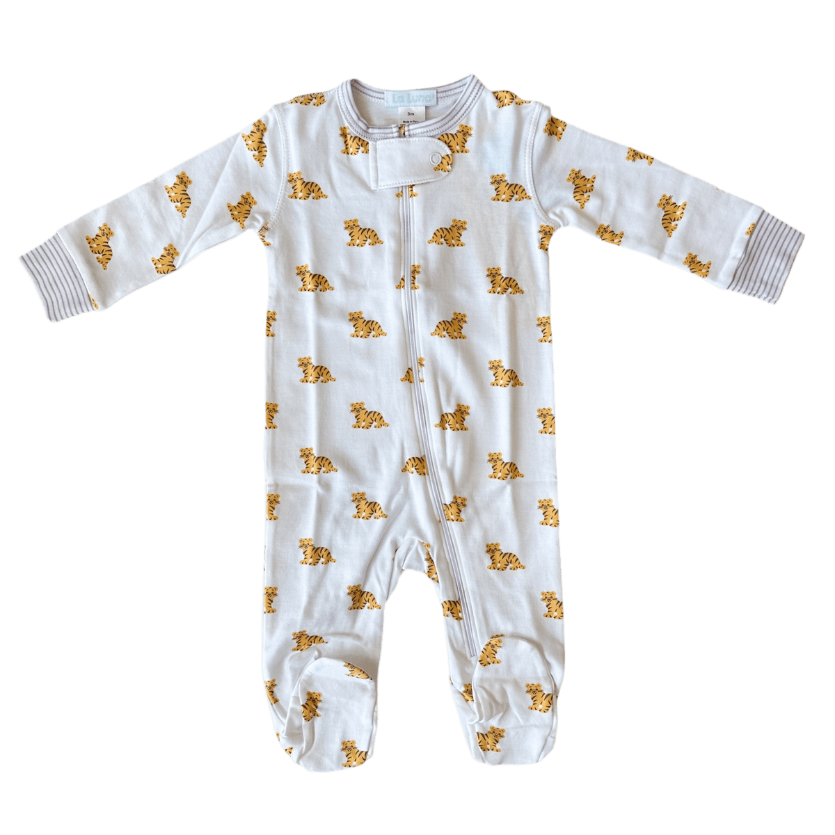 Baby onesie with little tigers
