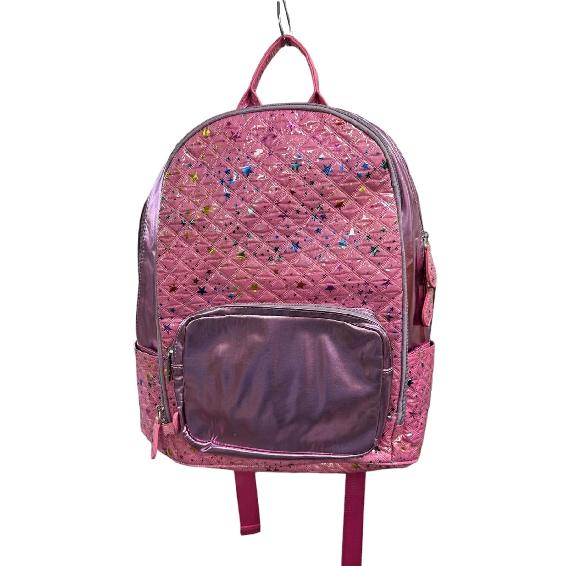 Bari Lynn Girl's Multicolor Star-Print Textured Backpack
