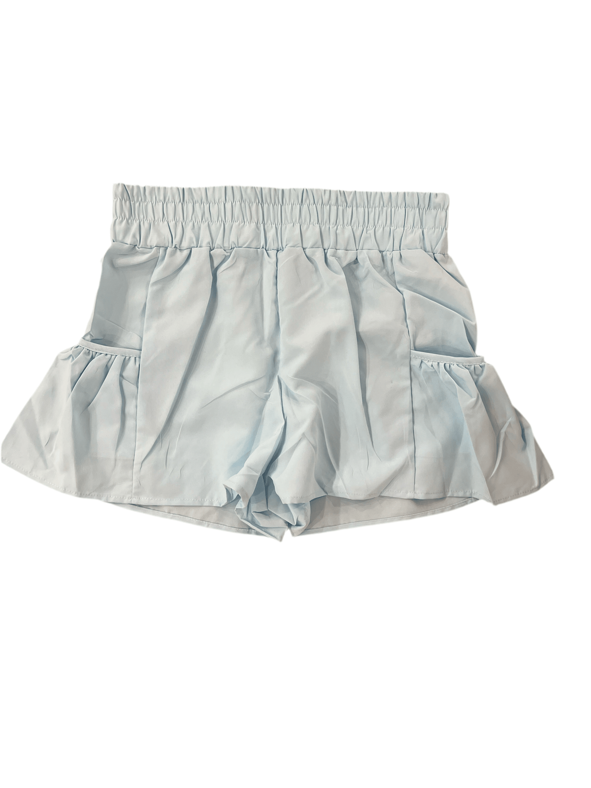 Sunshine Sunshine Women's Athletic Shorts with Side Pockets in Light Blue - Little Miss Muffin Children & Home