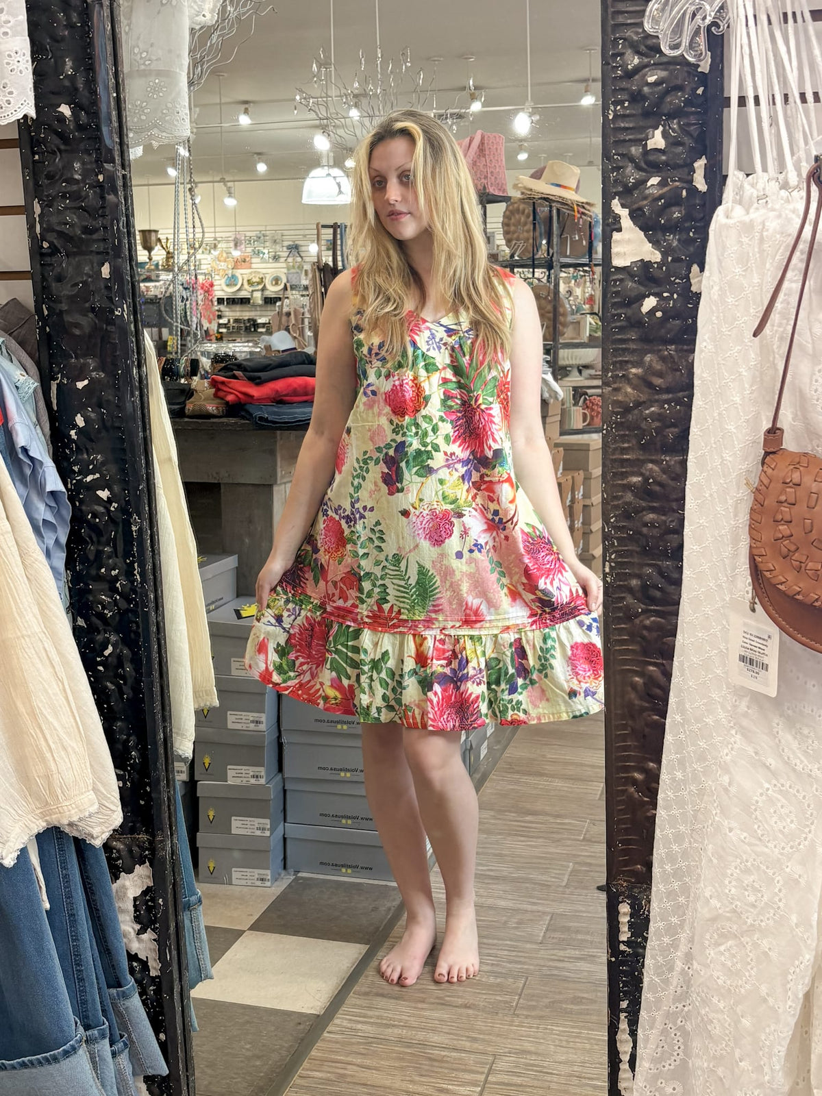 Multicolored Floral Cotton Chemise