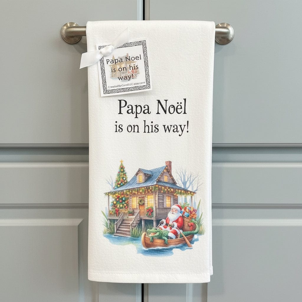Bayou Scene Santa Towel