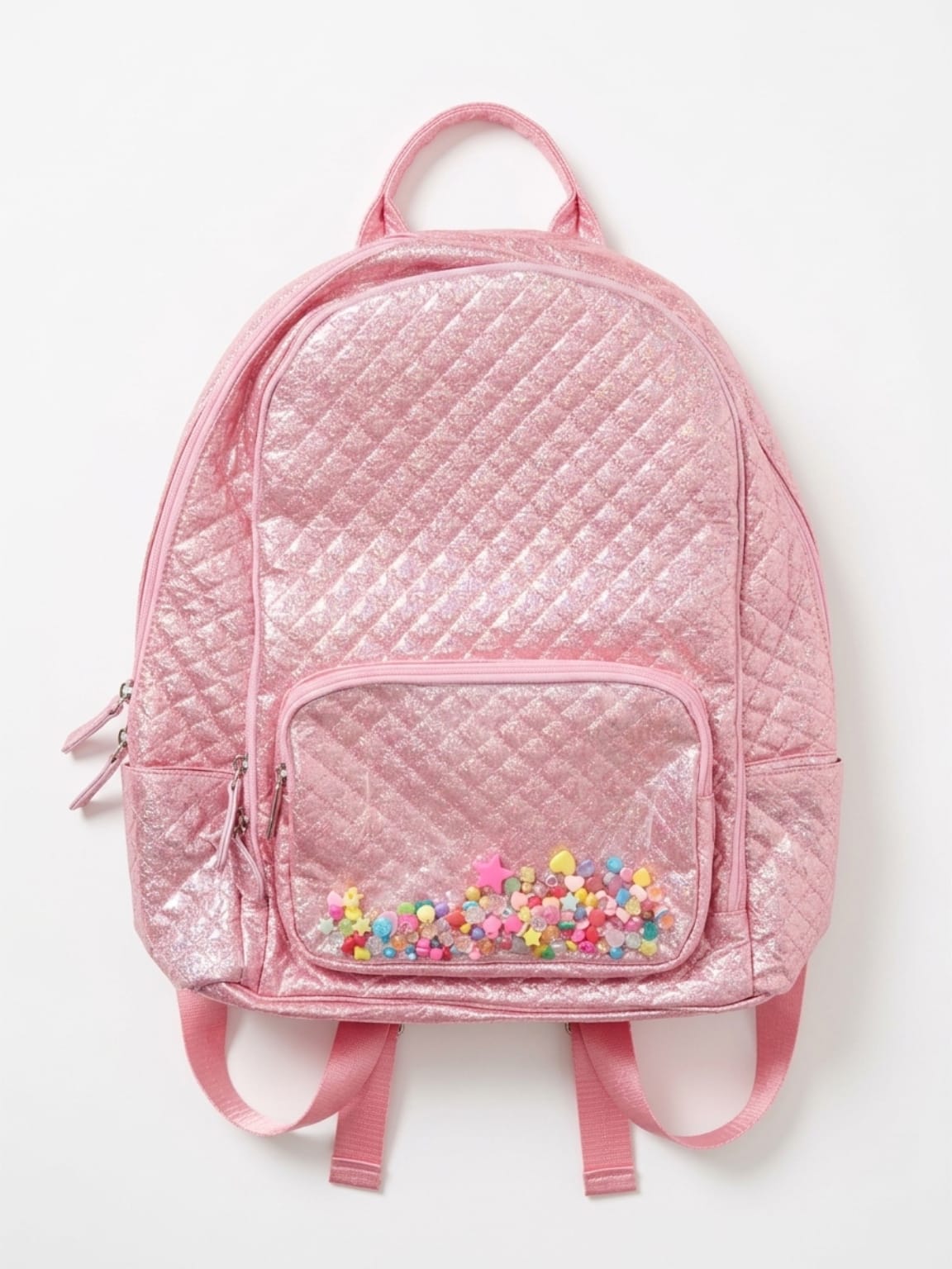 Confetti Pink Quilted Backpack for Girls by Bari Lynn