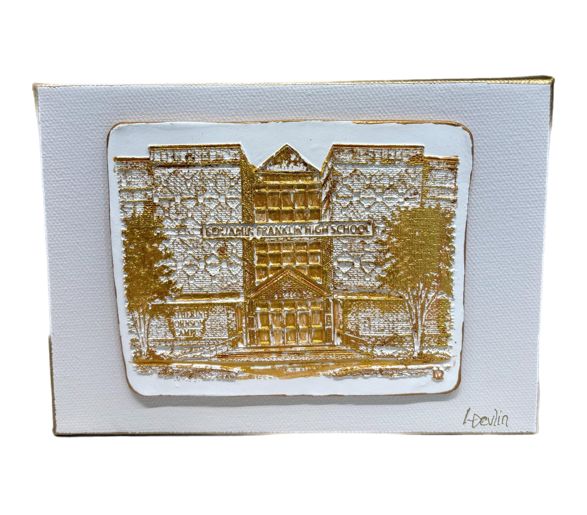 Ashley Ben Franklin Clay Piece on Canvas