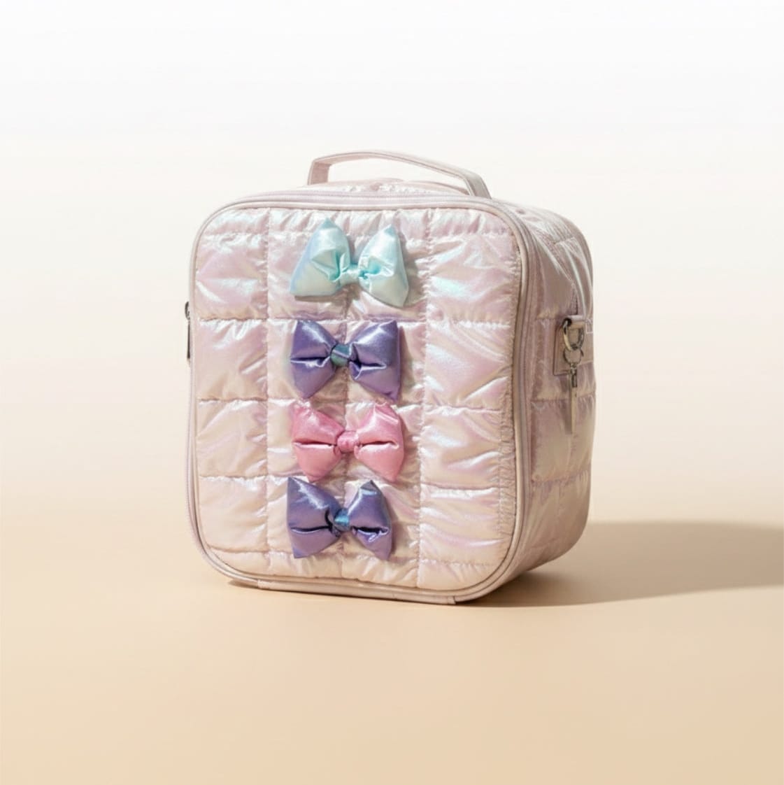 Bari Lynn Confetti Pink Quilted Lunchbox for Girls