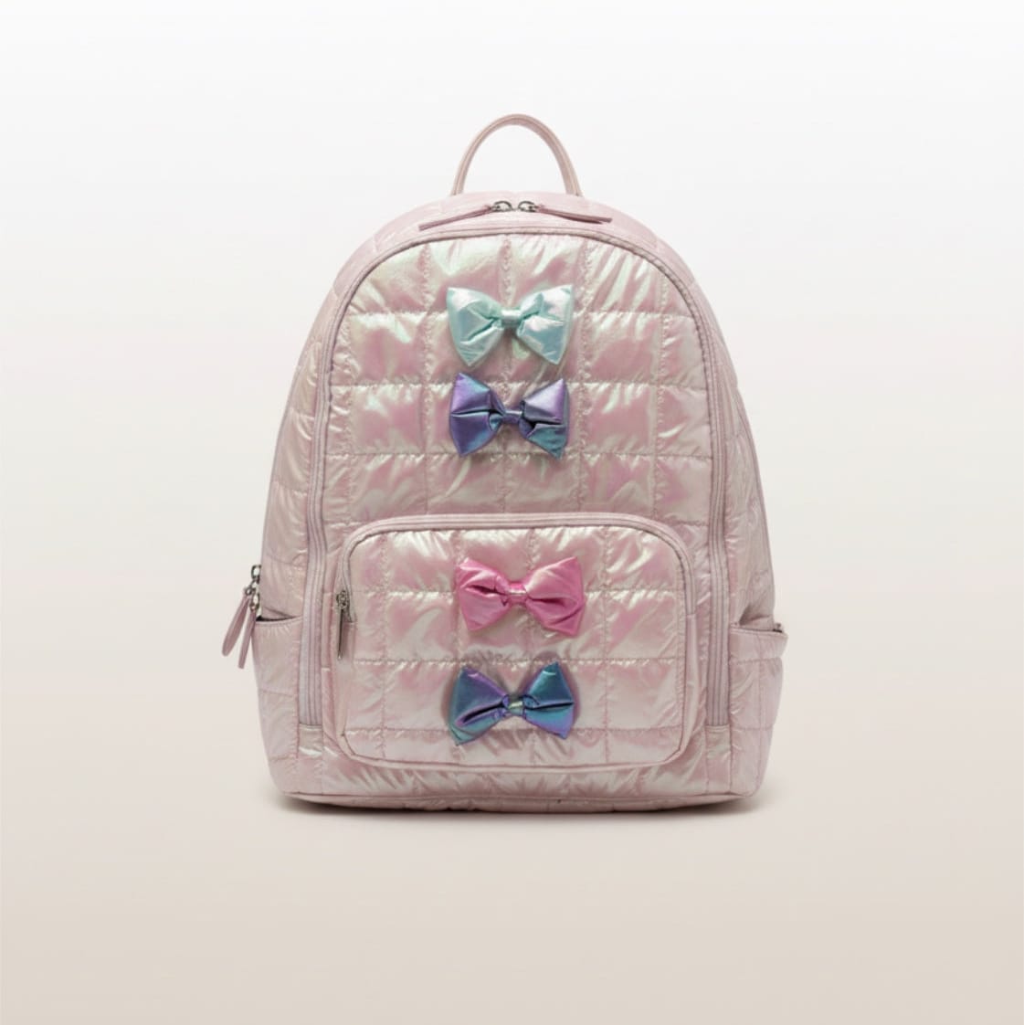 Bari Lynn Puffy Bow Backpack for Girls – Pink