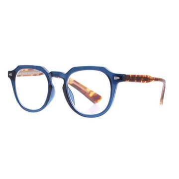 Benn Matte Navy Blue Front Matte Tortoise Arms Blue Light Blocking Readers