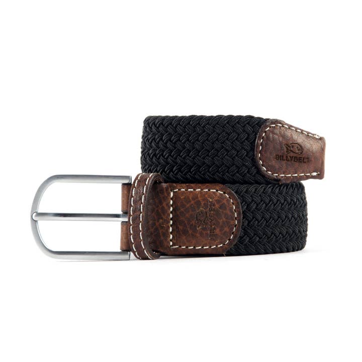 Black Licorice Braided Elastic Belt