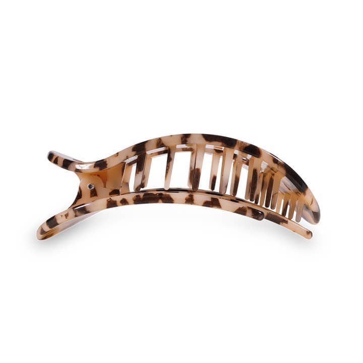 Blonde Tortoise Round Flat Hair Clip