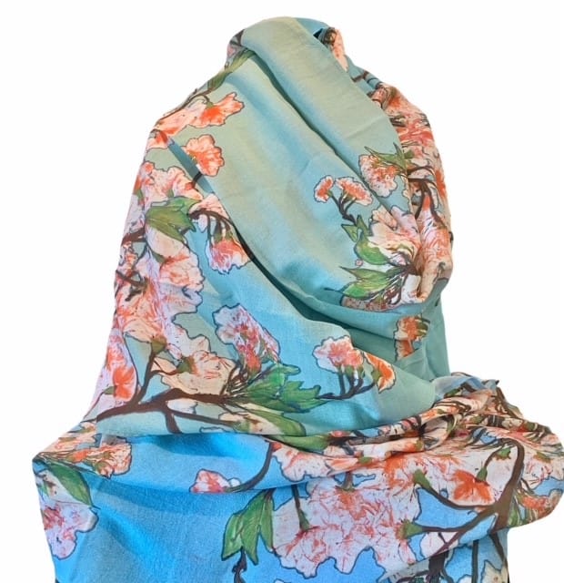 Blossoms Forever Cotton Scarf