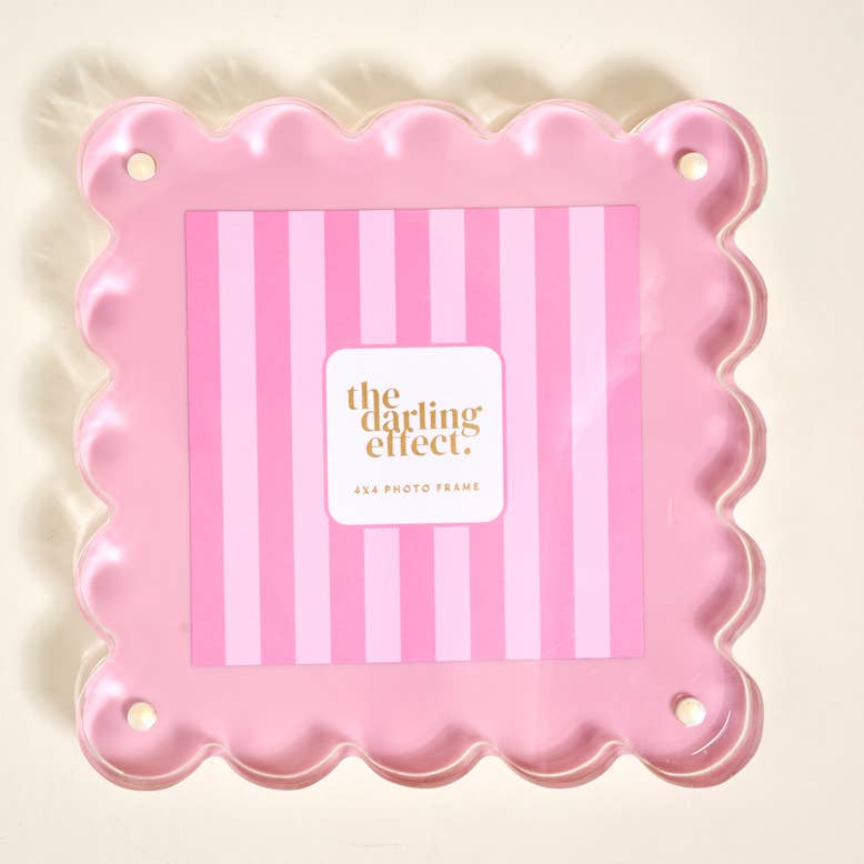 Blush Little Moments Scalloped Acrylic Frame