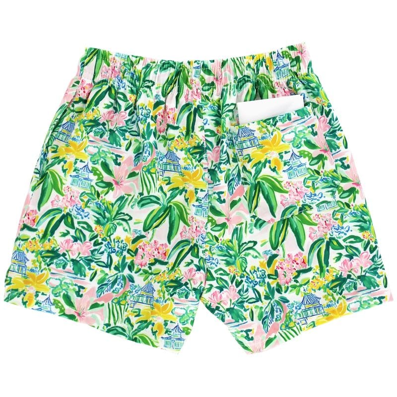 Bailey Boys Board Shorts in Pagoda Gardens - Little Miss Muffin Children & Home