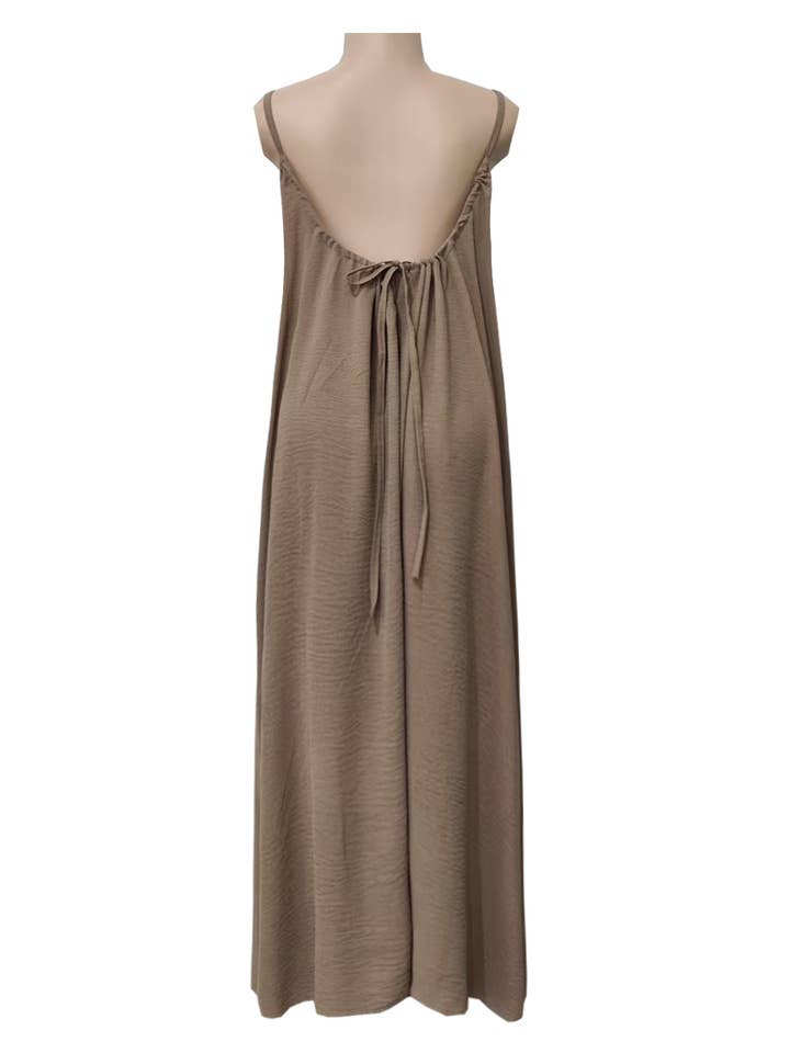 tan boho maxi dress New! Boho Tan/brown Long Sleeve Maxi Dress