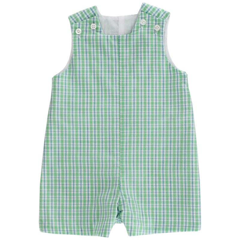 Bridgewater Plaid Short John John with Tabs