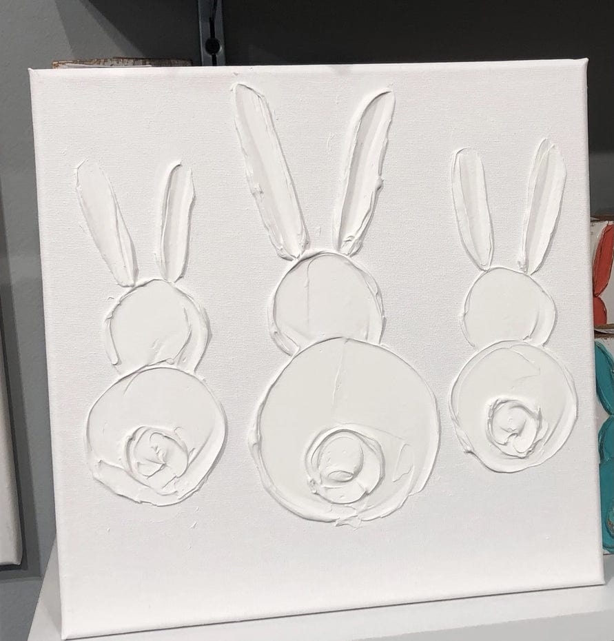 Coddiwomple Coddiwomple Paint Your Own Canvas Bunnies 12x12 - Little Miss Muffin Children & Home