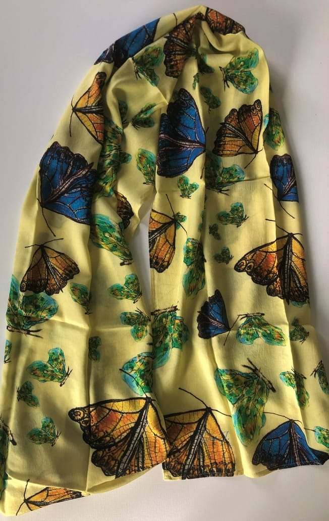 Butterfly Creation Cotton Scarf