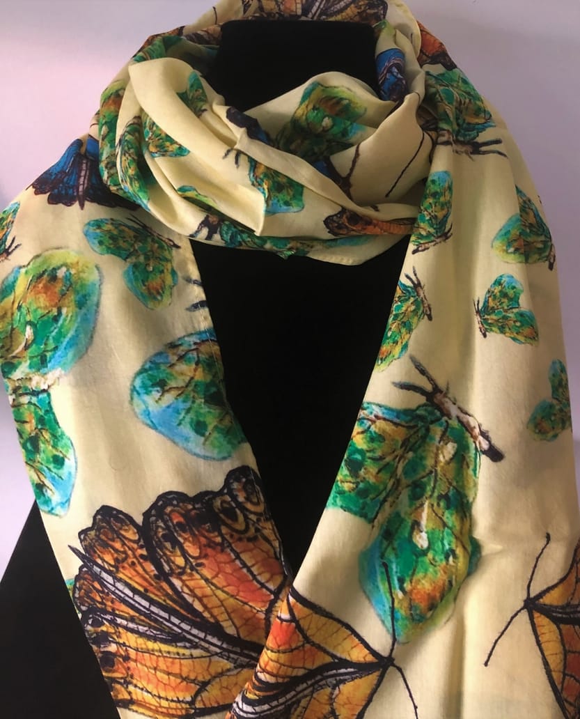 Butterfly Creation Cotton Scarf