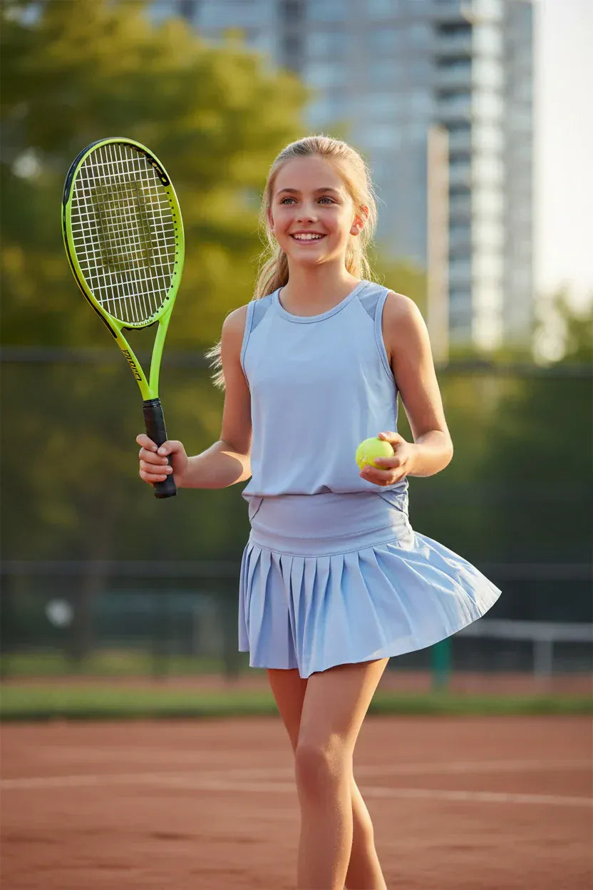 Lulu Bebe Active Mesh Tank in Light Blue - Little Miss Muffin Children & Home