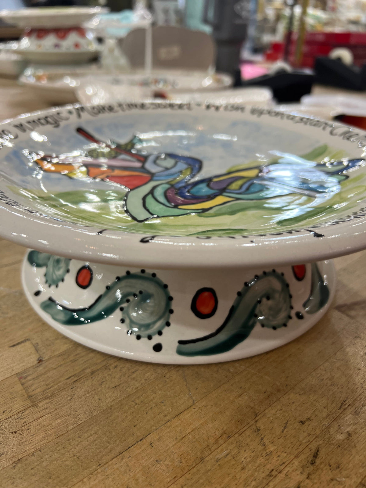 Jan Salzer Art Jan Salzer Pelican Cake Plate - Little Miss Muffin Children & Home