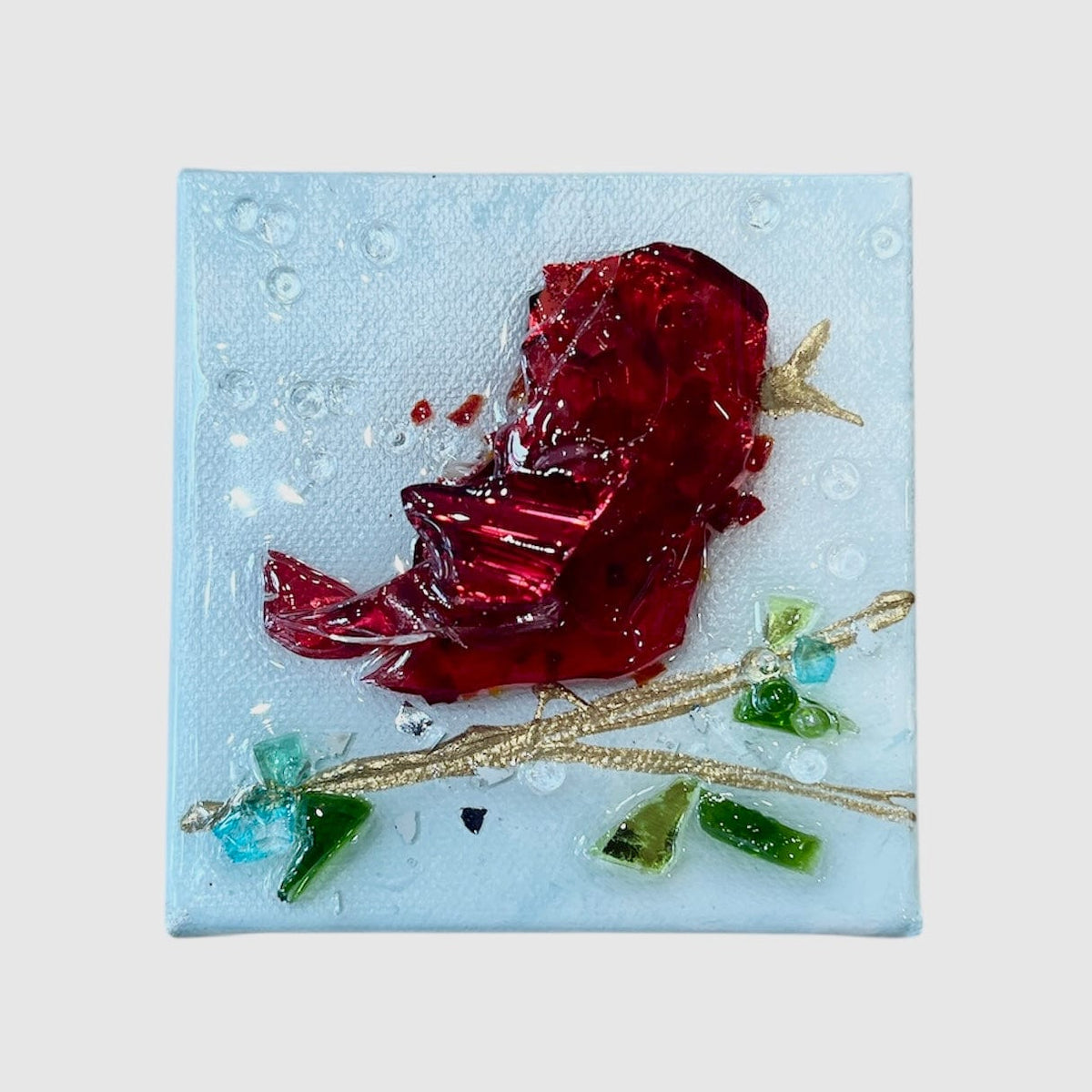 Laurie Kelly Art Studio Red Bird Art 4x4 - Little Miss Muffin Children & Home