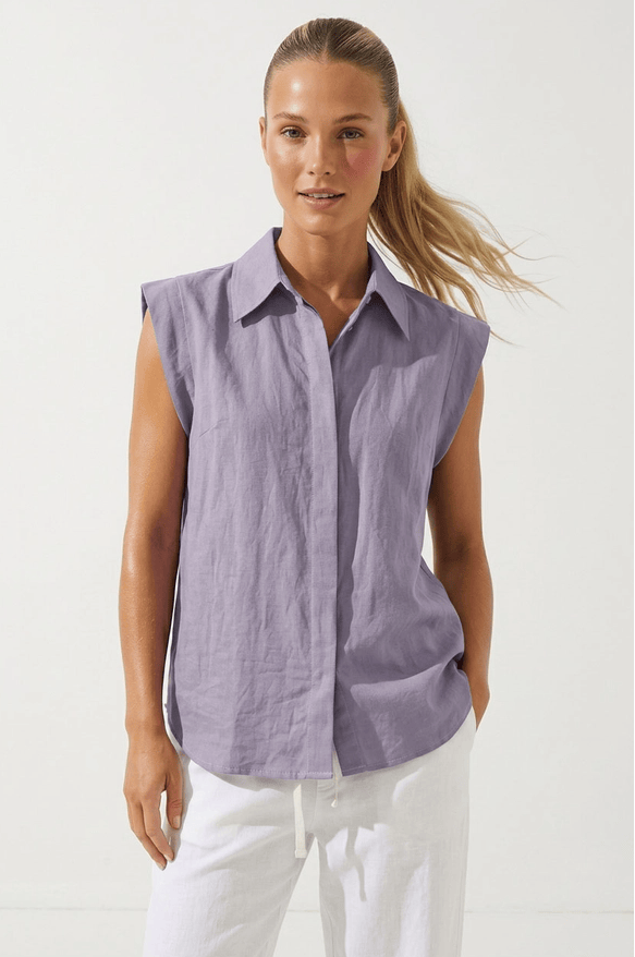 Cap Sleeve Blouse in Mauve
