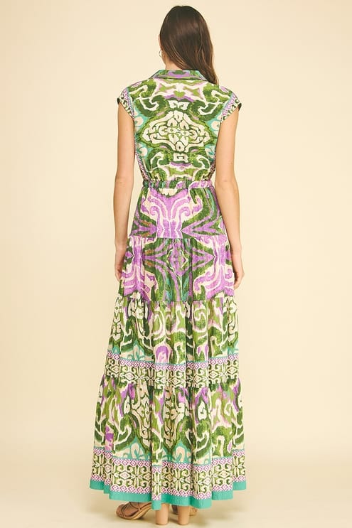 Cap Sleeve Bohemian Maxi Dress
