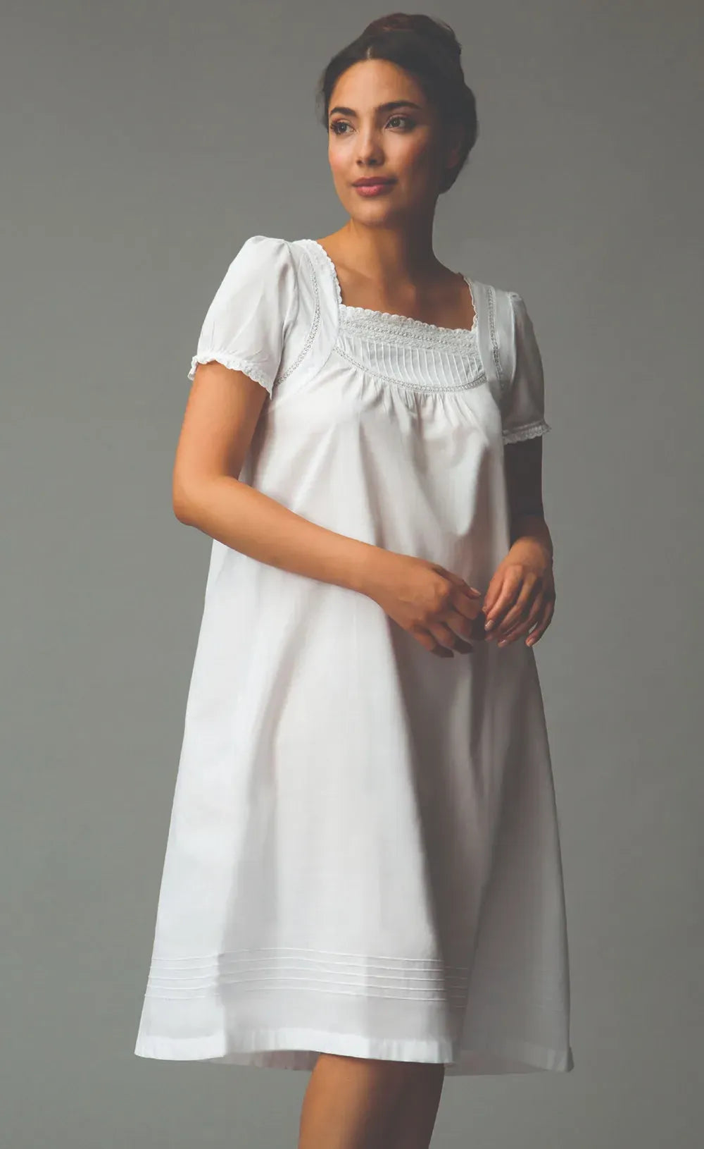 Celeste Short Sleeve Square Neck Nightgown
