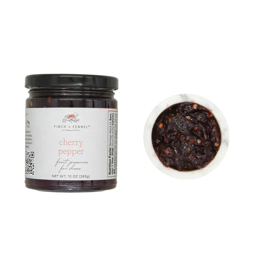 Cherry Pepper Fruit Preserves for Cheese Pairing by Finch + Fennel