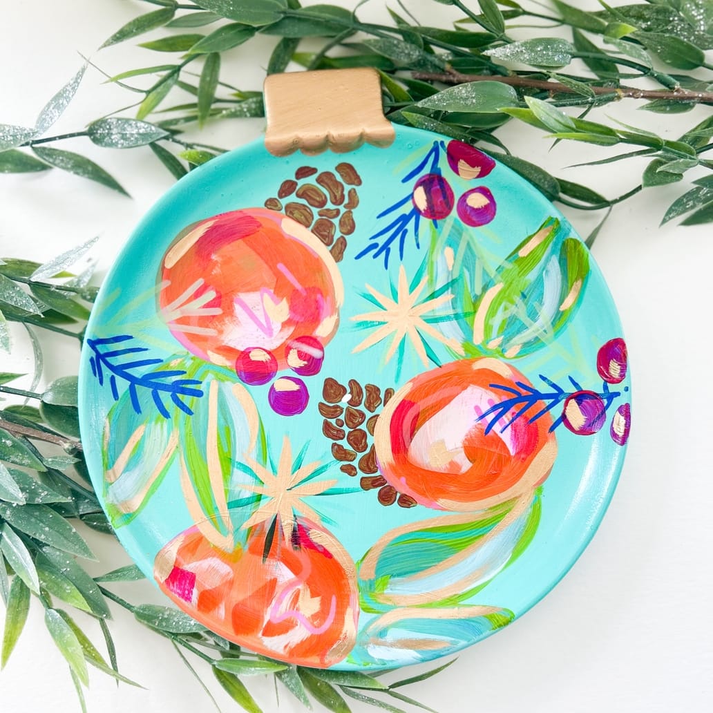 Christmas Citrus Ornament Platter