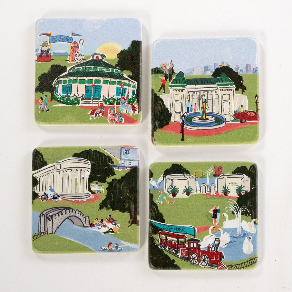 The Parish Line The Parish Line Coaster Set - City Park - Little Miss Muffin Children & Home