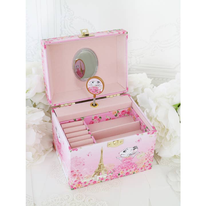 Claris The Chicest Mouse in Paris Pearl Musical Jewelry Box