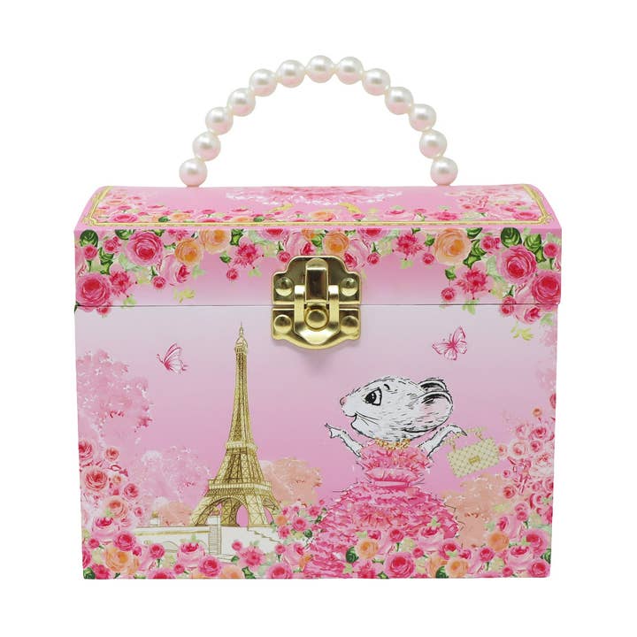 Claris The Chicest Mouse in Paris Pearl Musical Jewelry Box