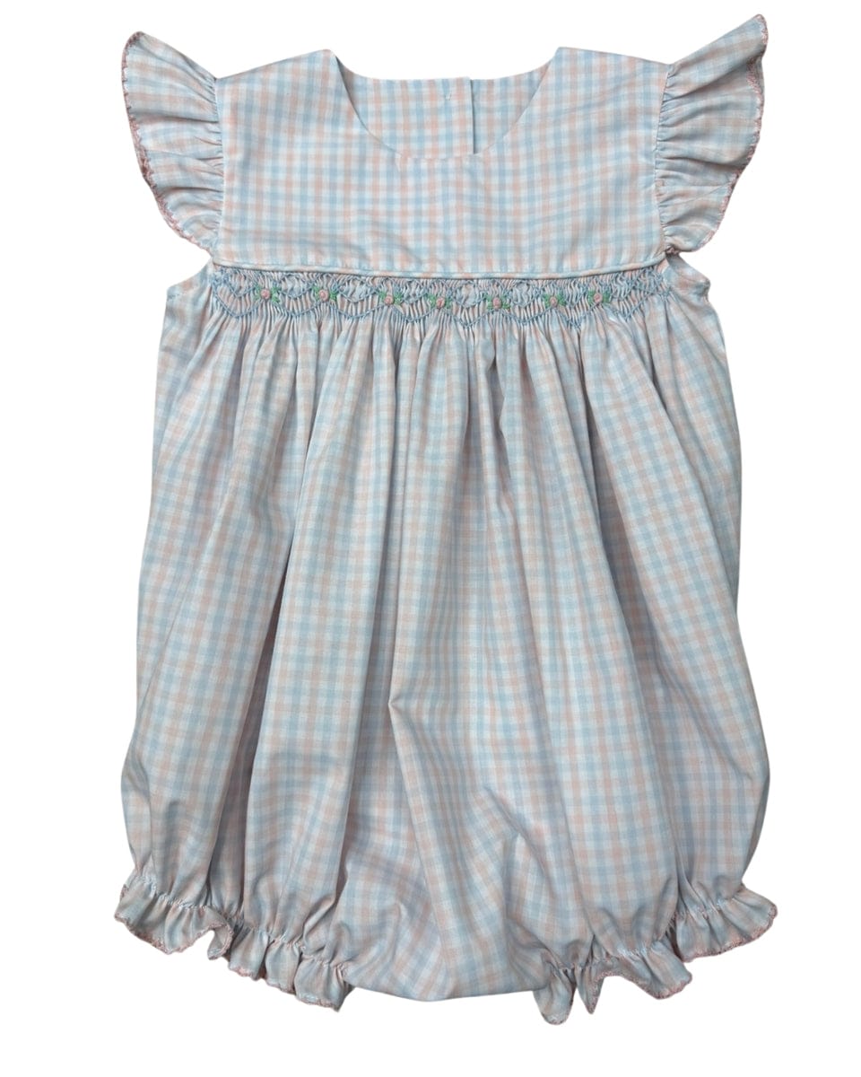 Whimsy Bay Kids Classic Spring Plaid Smocked Bubble - Little Miss Muffin Children & Home