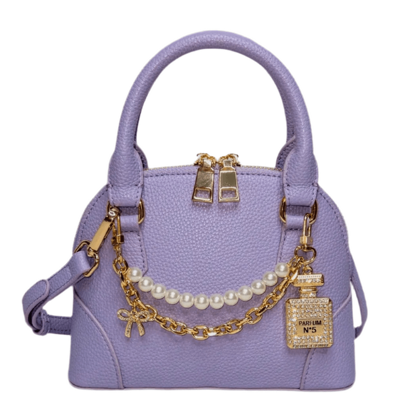 Carrying Kind Lavender Cate Handbag with Coco Gold Chain & Charm - Little Miss Muffin Children & Home