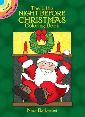 Coloring book cover titled 'The Little Night Before Christmas
