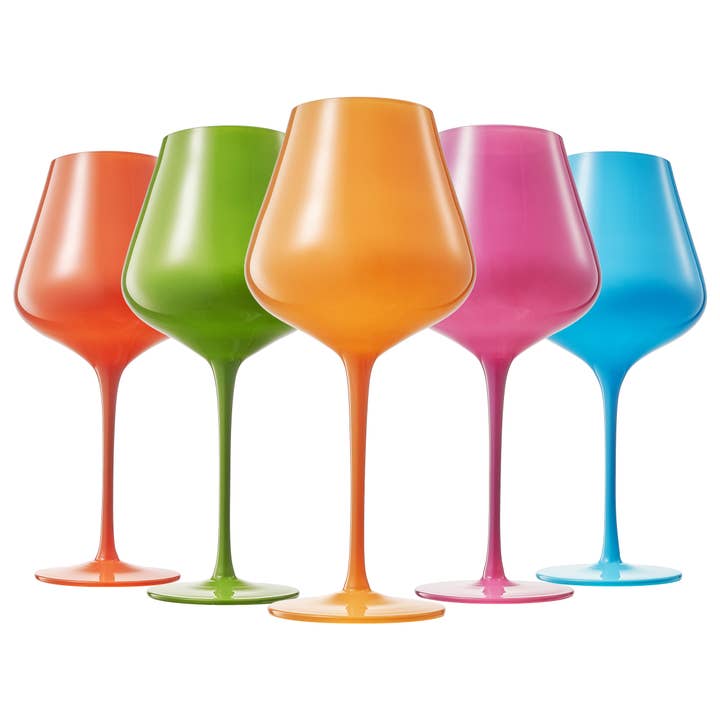 Colors of South Beach, Miami Wine Glasse