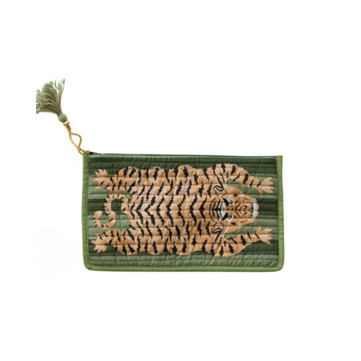 Cotton Voile Printed Zip Pouch with Interior Coating