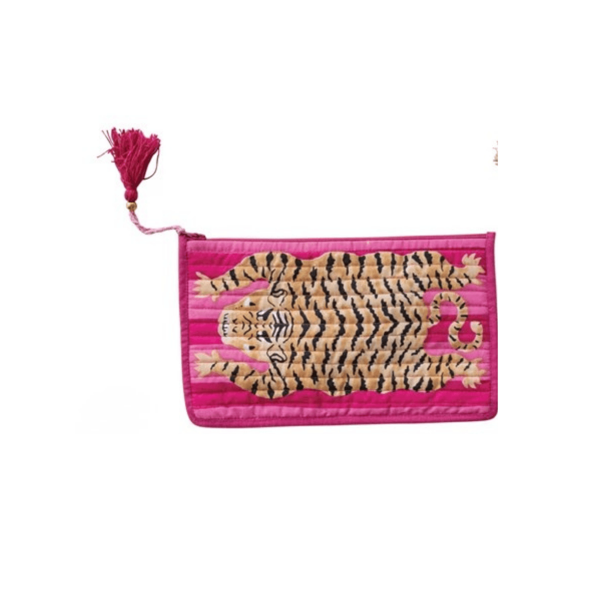 Cotton Voile Printed Zip Pouch with Interior Coating