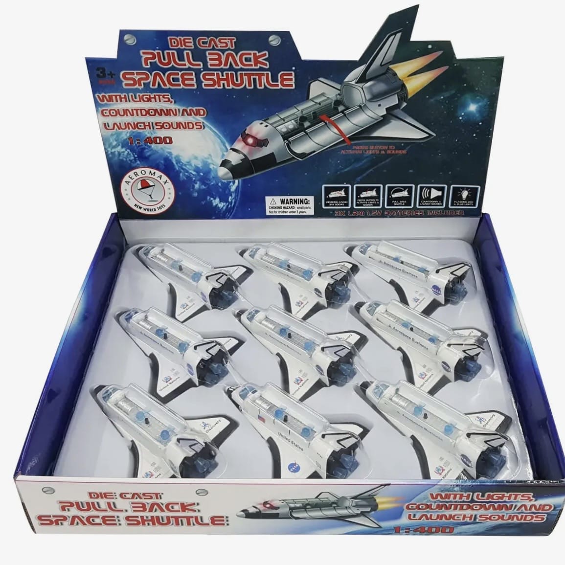 Pull Back Space Shuttle with Lights & Sound