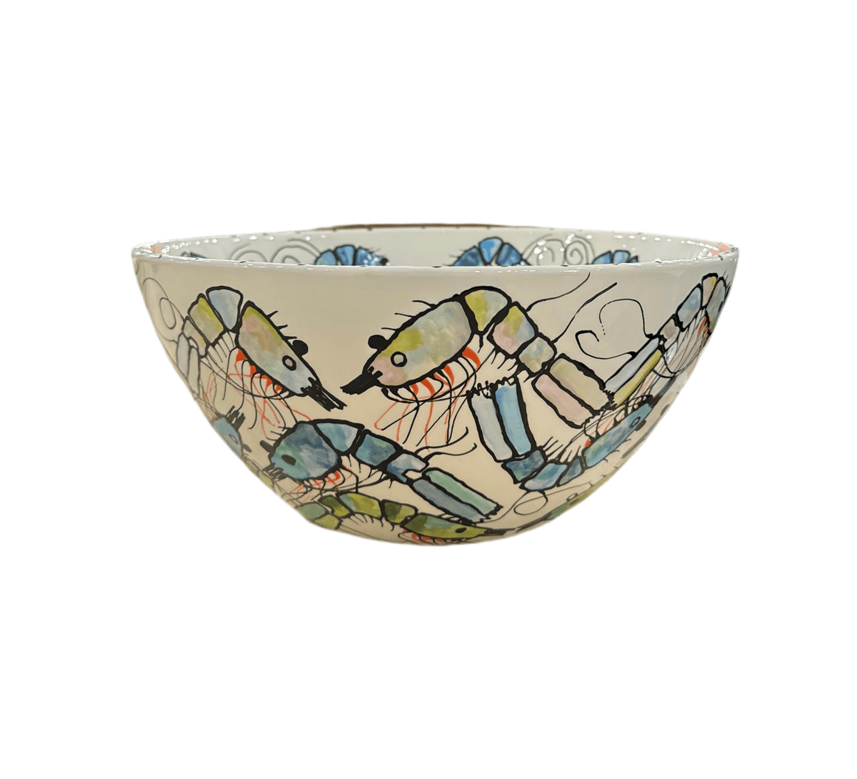 Jan Salzer Art Jan Salzer Shrimp Double Sided Bowl - Little Miss Muffin Children & Home